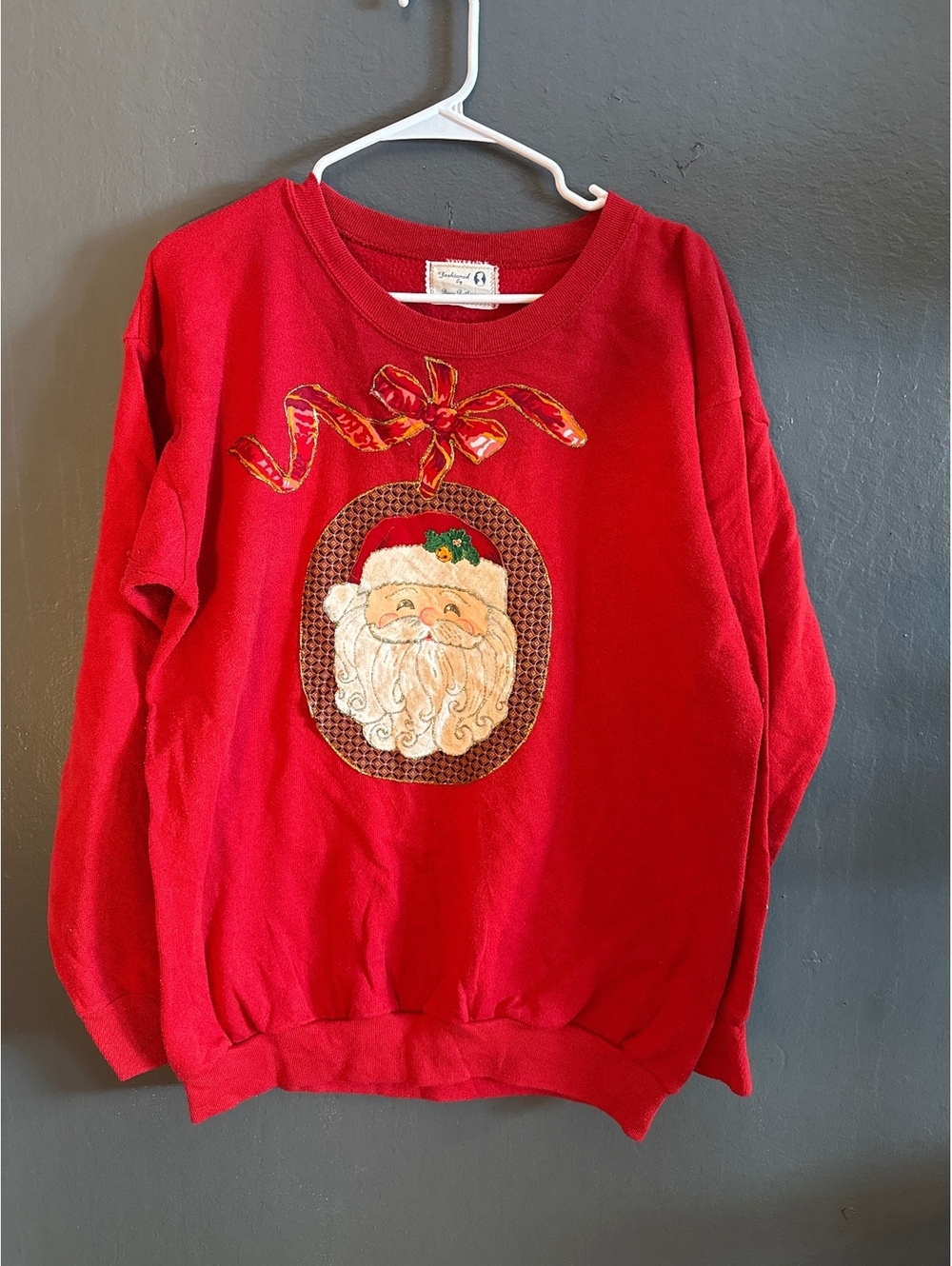 Vintage Rosie Rathman Red Christmas Santa Sweatshirt